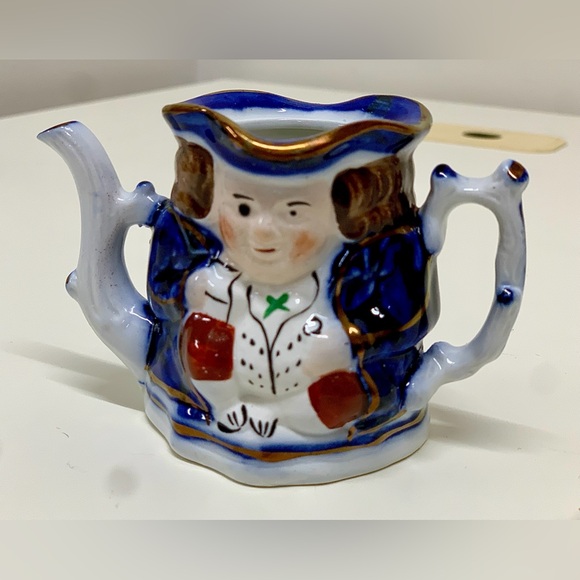 19th Century Vtg Allertons Est. 1831 Gaudy Staffordshire Miniature Toby Teapot - Picture 5 of 16